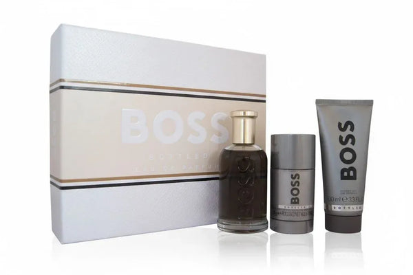 HUGO BOSS Boss Bottled Eau de Parfum 100 ml + Deo Stick 75 ml + Duschgel 100 ml Geschenkset