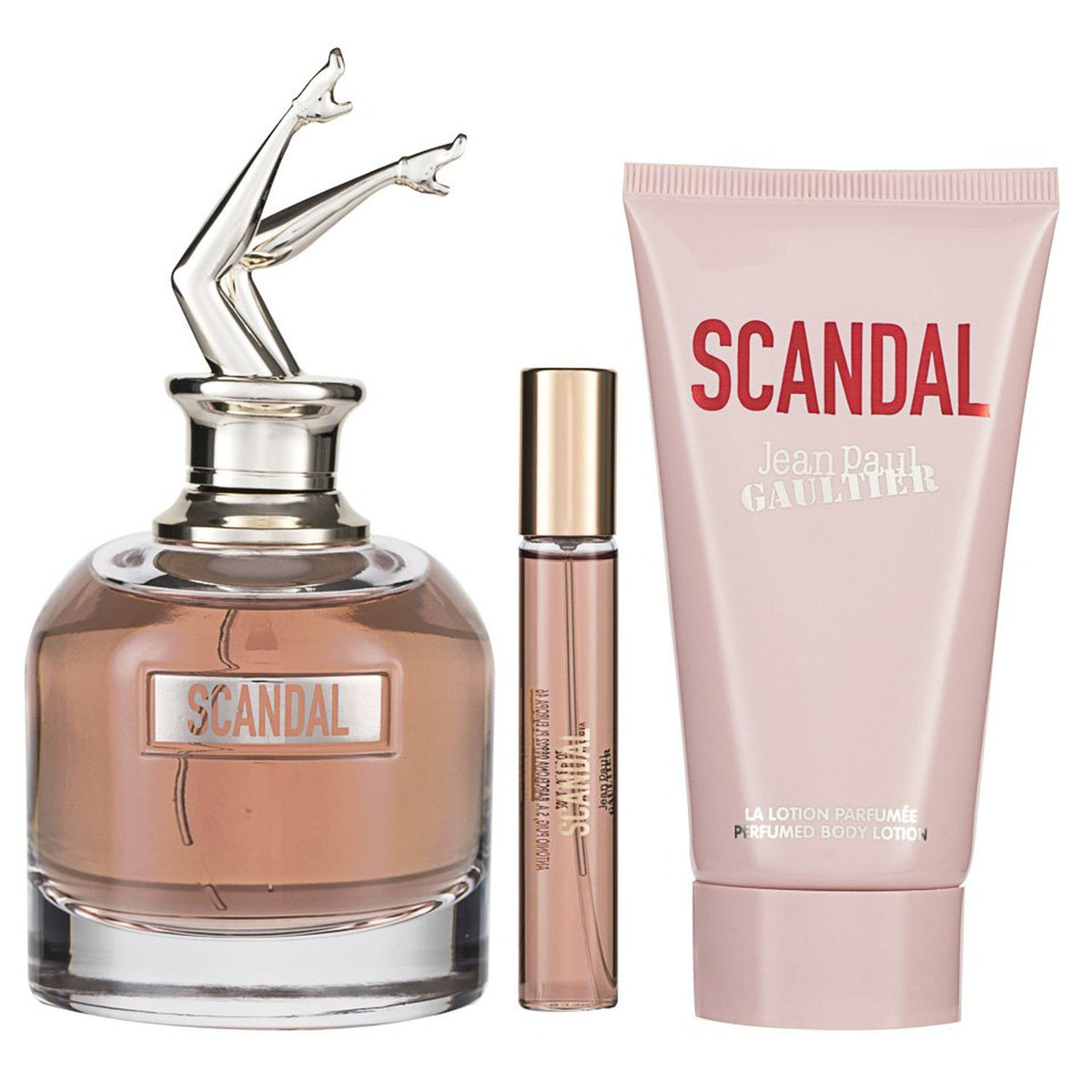 Jean Paul Gaultier Scandal Eau de Parfum 80 ml + Körperlotion 75 ml + Eau de Parfum 10 ml Geschenkset Christmas Edition